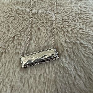 Bar Nunn Silvertone Scroll Necklace